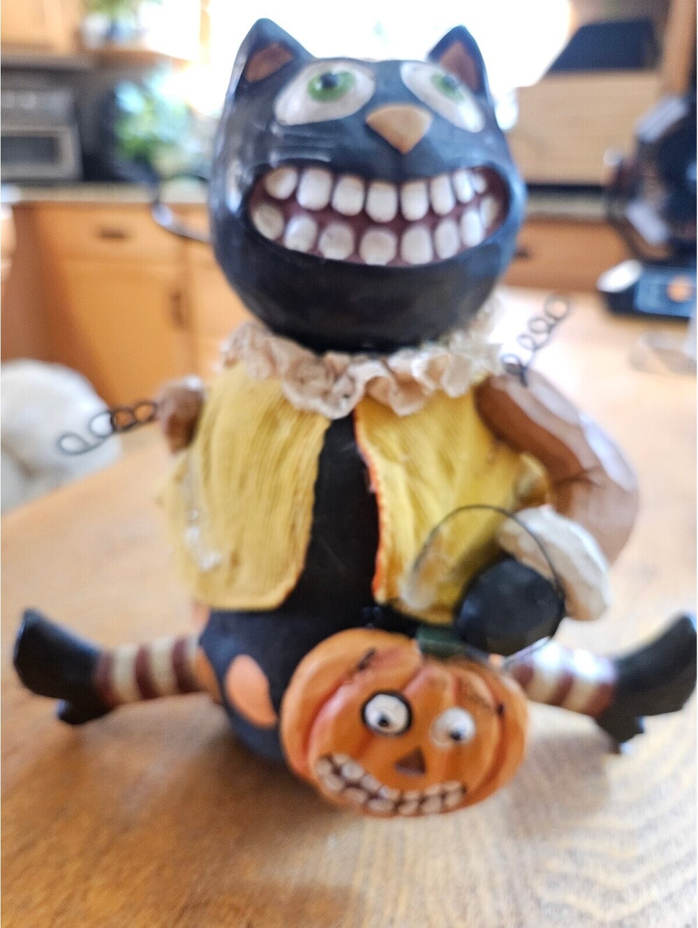 Vintage Halloween folk-art figurine